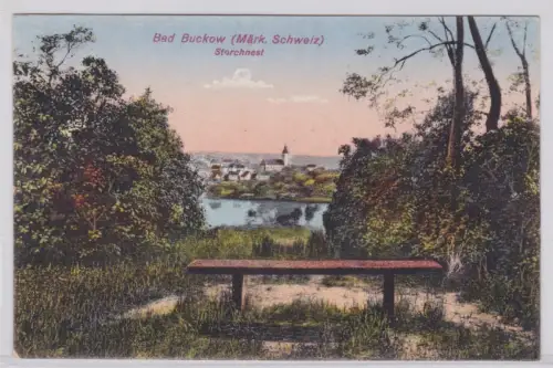 59326 Ak  Bad Buckow (Märk. Schweiz) Storchnest. um 1930