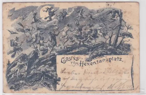 56690 Künstler Ak Gruss vom Hexentanzplatz 1895