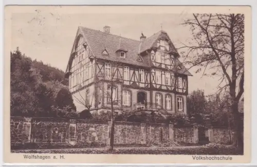 59964 Ak Wolfshagen a. H. - Partie an der Volkshochschule 1929