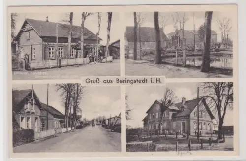 65462 Mehrbild Ak Gruß aus Beringstedt i. H. - Bäckerei, Straßenansicht um 1910