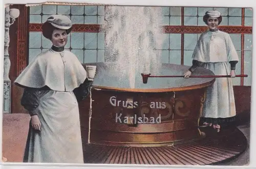 903079 Leporello Ak Gruß aus Karlsbad Karlovy Vary 1913