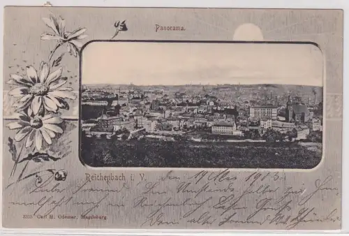 13958 Ak Reichenbach im Vogtland Panorama 1903