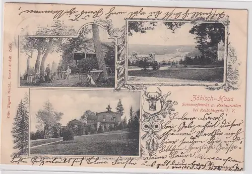 16391 Ak Zöbisch Haus Restauration bei Reiboldsgrün 1904