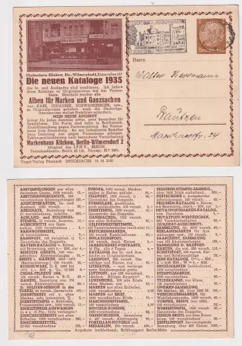906985 Ganzsachen Ak Markenhau Klickow Berlin Wilmersdorf 1935