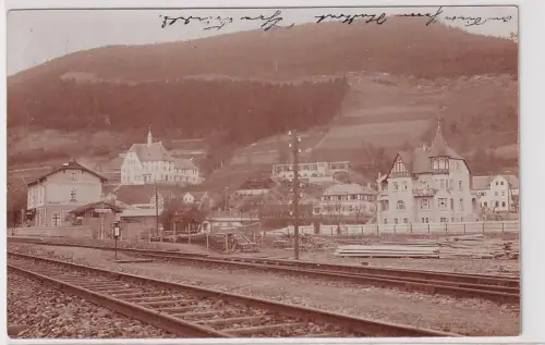 901326 Foto Ak Uhlstädt an der Saale Bahnhof 1911