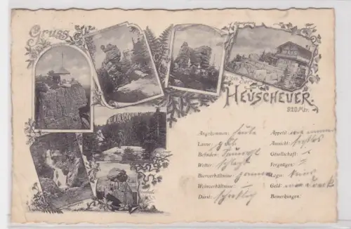 908960 Lithographie Ak Gruss aus der Heuscheuer, Gory Stolowe, Stolove hory 1937