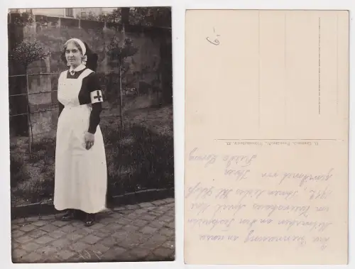 908964 Foto Ak Krankenschwester Vereinshaus Hellerau Dresden 1912