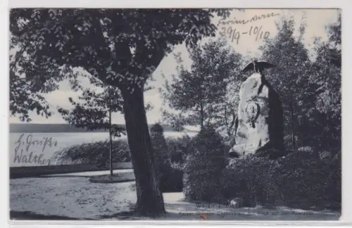 909526 Ak Waren Müritz Kaiser-Wilhelm-Gedenkstein und Müritzsee 1911