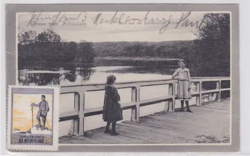 909277  Ak Gruss vom Schaalsee. Blick von der Stintenbürger Brücke. 1913