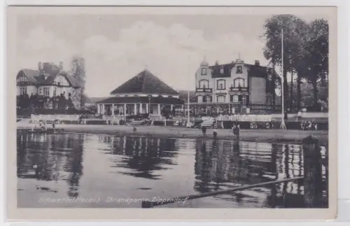 909278  Ak Schwerin (Meckl.) Strandpartie Zippendorf. um 1930