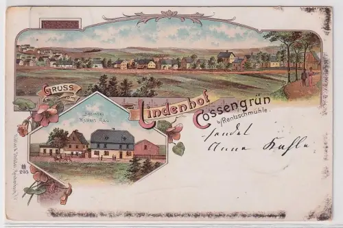900548 Ak Lithographie Gruß vom Lindenhof Cossengrün bei Rentzschmühle 1901