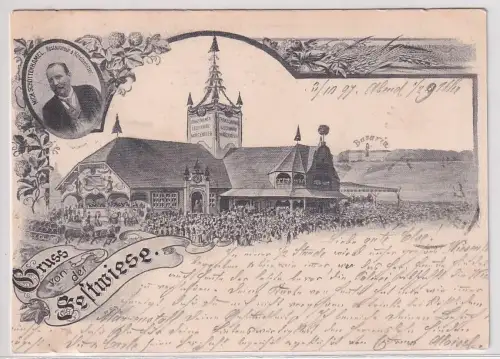 905528 Ak Gruß von der Festwiese München 1897