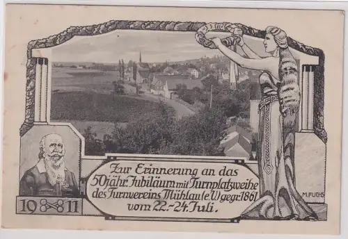 906401 Ak 50jähriges Jubiläum des Turnvereins Mühlau (e.V.) 1861-1911