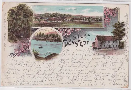 902154 Ak Lithographie Gruß aus Dönstedt Gastwirtschaft usw. 1899