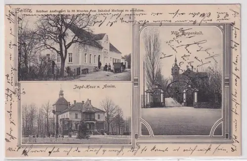 97666 Mehrbild Ak Zeititz Jagdhaus v.Arnim, Villa Sonnenkalb, Gasthof 1910