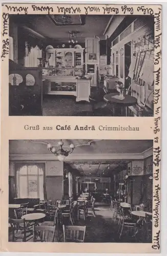 98214 Mehrbild Ak Gruß aus Café Andrä Crimmitschau 1937