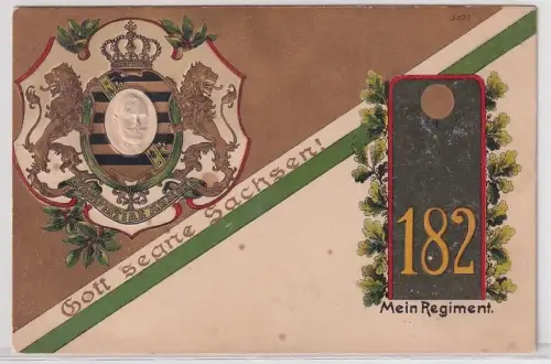 11648 Präge Ak Mein Regiment Freiberg Kgl. Sächs. 16. Infanterie-Regiment Nr.182