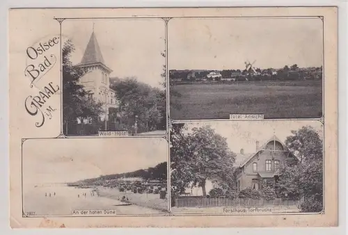 908636 Mehrbild Ak Ostseebad Graal i.M. Waldhotel, Forsthaus usw. 1911