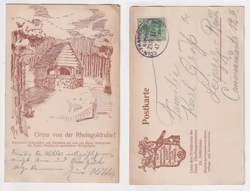 96834 Ak Gruß von der Rheingoldruhe! bei Heidesheim 1913