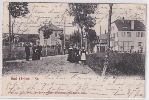 87824 Ak Bad Grüna in Sachsen Villa Haellmigk Frank 1904