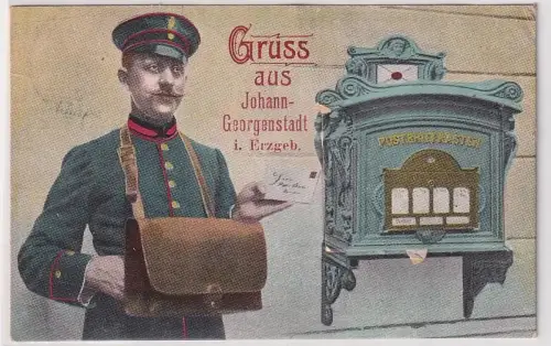 98899 Leporello Ak Gruß aus Johanngeorgenstadt im Erzgebirge 1911