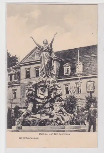 910564 Ak Sondershausen. Denkmal auf dem Marktplatz . um 1909