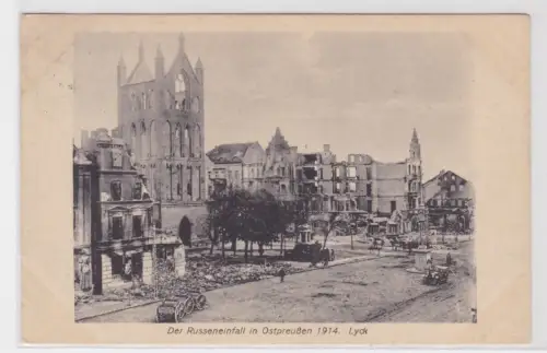 910575 Ak Der Russeneinfall in Ostpreußen 1914. Lyck. 1915