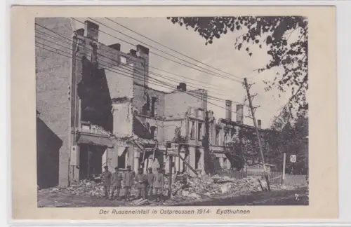 910576 Ak Der Russeneinfall in Ostpreußen 1914.  Eydtkuhnen. 1915