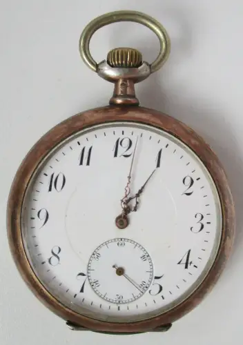 mechanische Herren Taschenuhr System Glashütte 800er Silber (101217)