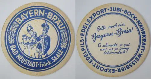 Bierdeckel Bayern-Bräu Bad Neustadt fränkische Saale (150152)