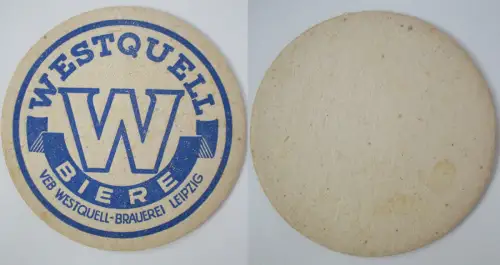 Bierdeckel DDR VEB Westquell-Biere Brauerei Leipzig (151908)