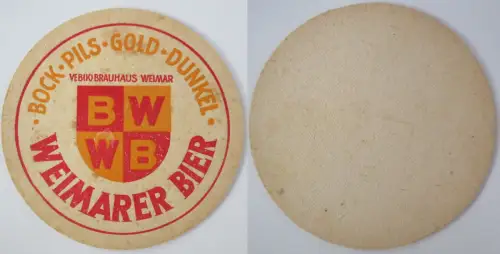 Bierdeckel DDR VEB(K)Brauhaus Weimar Weimarer Bier (156332)