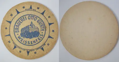 Bierdeckel Brauerei Otto Gürth Weissenfels ges.gesch. (150683)
