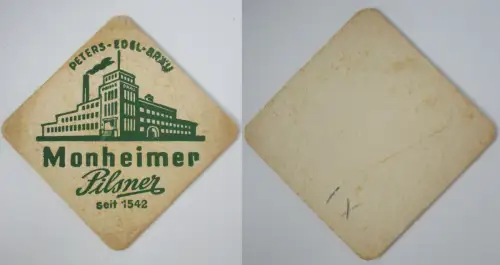 Bierdeckel Peters-Edel-Bräu Monheimer Pilsner seit 1542 (156572)