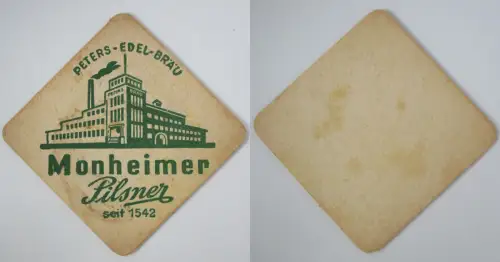 Bierdeckel Peters-Edel-Bräu Monheimer Pilsner seit 1542 (152334)