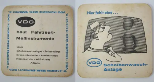 Bierdeckel VDO Tachometer Werke Frankfurt am Main (153483)