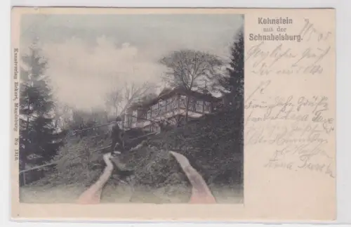 910583 Ak Kohnstein mit der Schnabelsburg. 1905