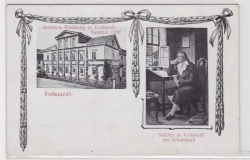 910443 Mehrbild Ak Volkstedt. Schillers Wohnung in Volkstedt Sommer 1788.um 1930