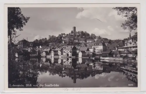 910444 Foto Ak Lobenstein. Blick von der Inselbrücke. 1933