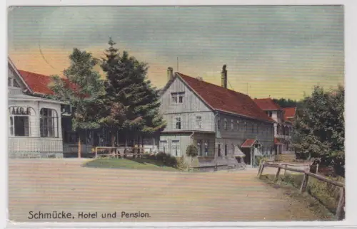910447 Ak Schmücke, Hotel und Pension. 1907