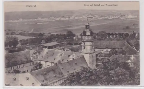 910456 Ak Ohrdruf Blick auf Schloß und Truppenlager. 1915