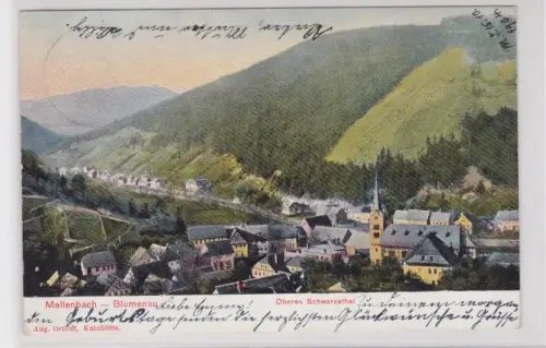 910463  Ak Mellenbach - Blumenau. Oberes Schwarzathal. 1904