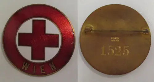emailliertes Abzeichen Österreich, Wien Brosche "Rotes Kreuz WIEN" (172371)