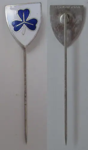emaillierte Anstecknadel Staffelabzeichen Luftwaffe blaues Kleeblatt (173114)