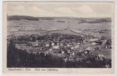910342 Ak Köppelsdorf i. Thür. Blick vom Schönberg. 1939