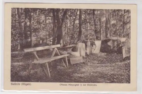 908917 Ak Saßnitz (Rügen). Offenes Hünengrab in der Stubbnitz. 1902