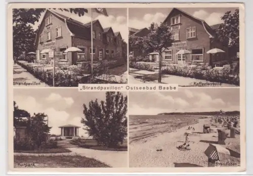 908921 MehrbildAk Ostseebad Baabe Hotel-Restaurant-Cafe "Strandpavillon".um 1930