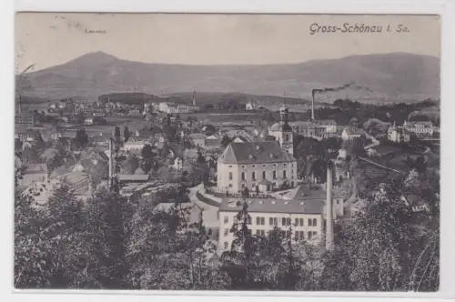 908798 Ak Gross-Schönau i. Sa. Lausche. 1908