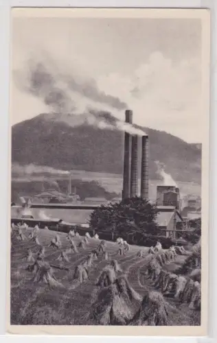 908801 Ak Freital. Industrie und Landschaft (Brot und Eisen). um 1940