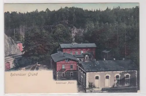 908803  Ak Rabenauer Grund, Rabenauer Mühle. Rabenau. 1900